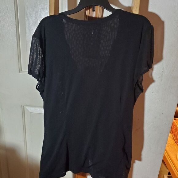 New York & Company ruffle & button front blouse - Picture 3 of 6